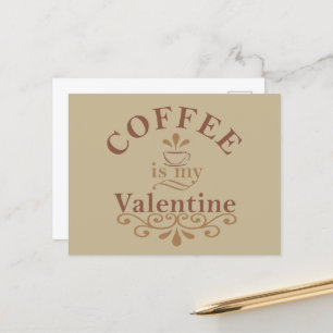 Cartão Postal De Festividades café é meu dia de os namorados namorados