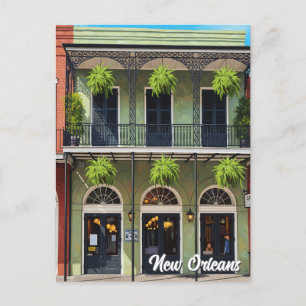 Cartão Postal De Festividades Café em Nova Orleans Louisiana