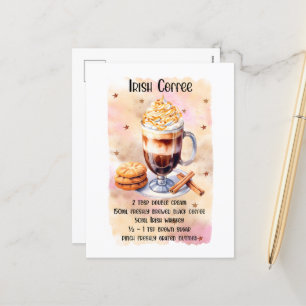 Cartão Postal De Festividades Café irlandês de Natal esfestivo