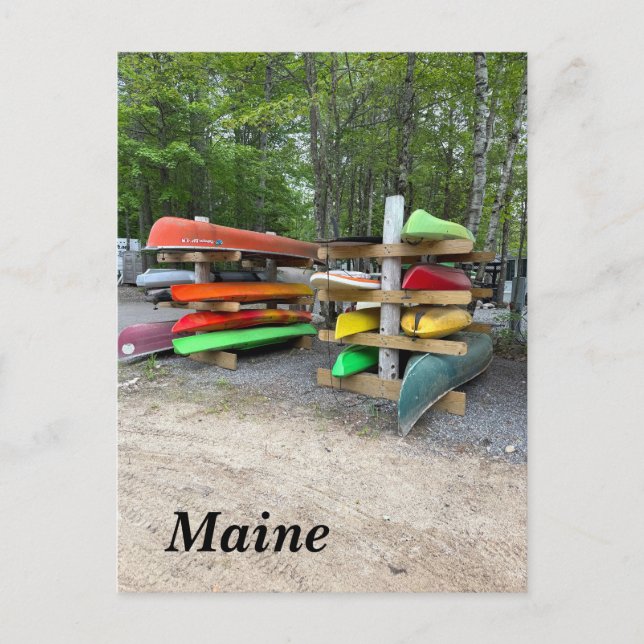 Cartão Postal De Festividades Caiaques coloridos (Frente)