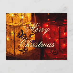 Cartão Postal De Festividades Caixas De Presente De Natal Com Luzes