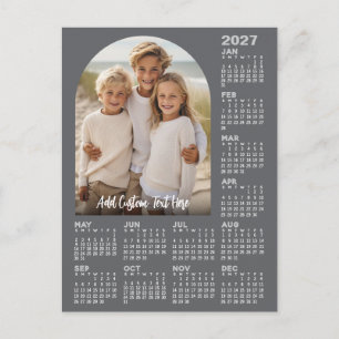 Cartão Postal De Festividades Calendário 2027 com Foto - Arco Moderno