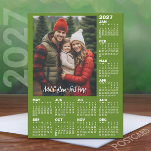 Cartão Postal De Festividades Calendário 2027 com Foto - Moderno