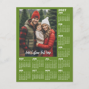Cartão Postal De Festividades Calendário 2027 com Foto - Moderno