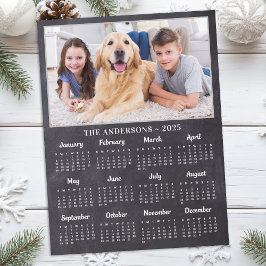 Cartão Postal De Festividades Calendário de Fotografias de Cães da Família Rusti