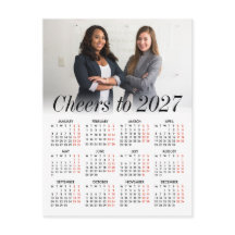 Calendário de Negócios Minimalista com Foto de Log