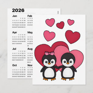 Cartão Postal De Festividades Calendário de Presentes do Dia dos Namorados do Pi