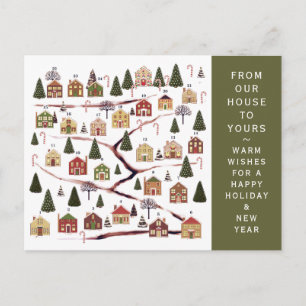 Cartão Postal De Festividades Calendário do advento de Natal