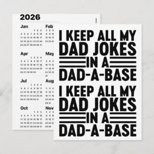 Cartão Postal De Festividades Calendário do Advento de Piadas do Papai 2026 Cont