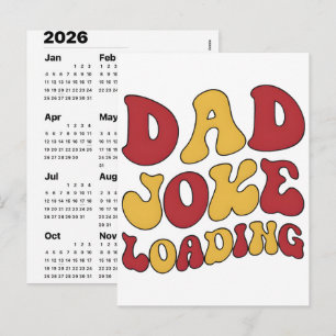 Cartão Postal De Festividades Calendário do Advento de Piadas do Papai de 2026 C
