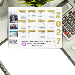 Cartão Postal De Festividades Calendário Empresarial 2027 Foto da Empresa