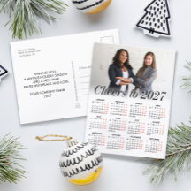Calendário Mínimo de Fotos Personalizadas 2027 Cum