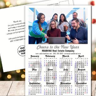 Cartão Postal De Festividades Calendário Moderno 2025 Foto Negócios Minimalista