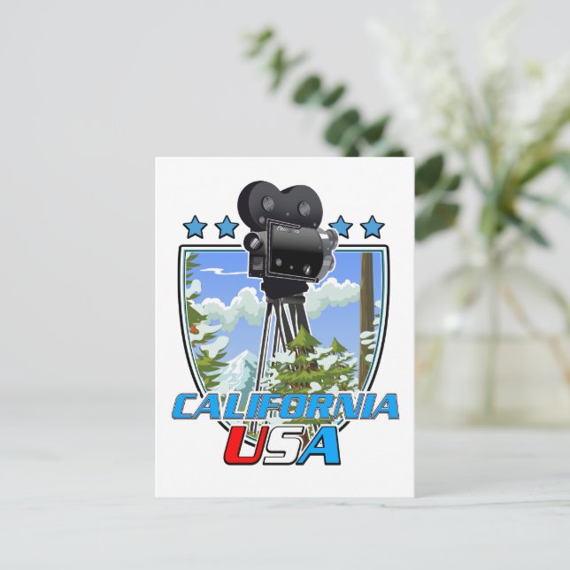 Cartão Postal De Festividades Califórnia EUA (Em pé/Frente)