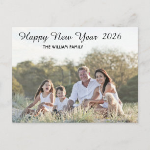 Cartão Postal De Festividades Caligrafia Ano Novo 2 Foto