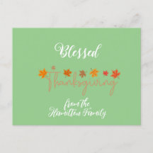 Caligrafia encantadora de ação de graças abençoada