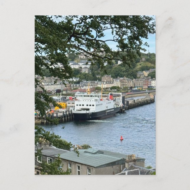 Cartão Postal De Festividades Calmac Ferry em Rothesay, Ilha de Bute, Escócia (Frente)