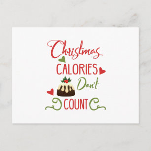Cartão Postal De Festividades calorias de natal não contam citação de feriado en