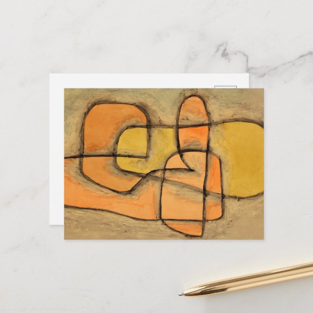 Cartão Postal De Festividades Camada por Paul Klee (Frente/Verso In Situ)