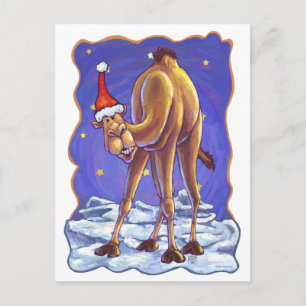 Cartão Postal De Festividades Camel Christmas