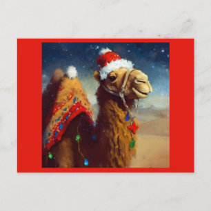 Cartão Postal De Festividades Camelo de Natal 3