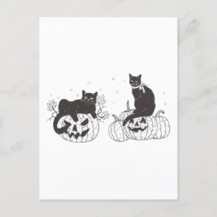 Cartão Postal De Festividades Camisa Vintage Halloween, Suéter Halloween, Gato