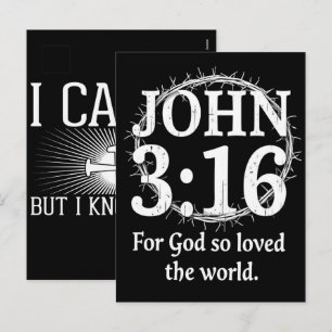 Cartão Postal De Festividades Camiseta John 3:16 Porque Deus Amou Tanto