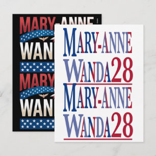 Cartão Postal De Festividades Camiseta Mary-Anne Wanda 28 Mary Anne Wanda 2028