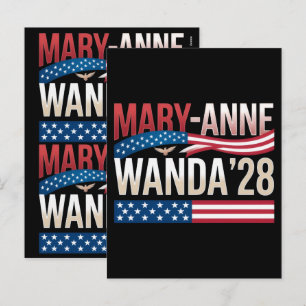 Cartão Postal De Festividades Camiseta Mary-Anne Wanda 28 Mary Anne Wanda 2028