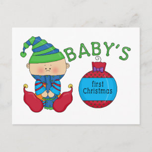 Cartão Postal De Festividades Camisetas e Presentes do 1º Elfo de Natal