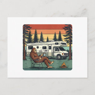Cartão Postal De Festividades Camping de Caravana Motorizada Vintage RV Aventura
