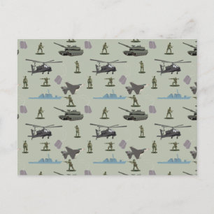 Cartão Postal De Festividades Camuflagem Verde Militar do Exército Camo