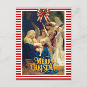 Cartão Postal De Festividades Canção Vintage dos Anjos Arte Fina Clássica