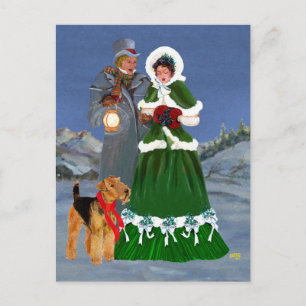 Cartão Postal De Festividades Canções de Natal
