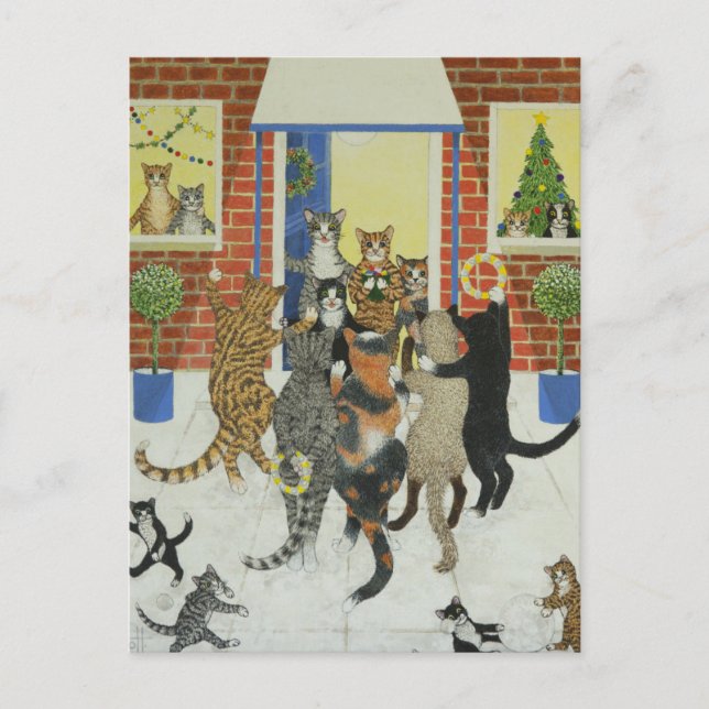 Cartão Postal De Festividades Canções de natal do Natal (Frente)