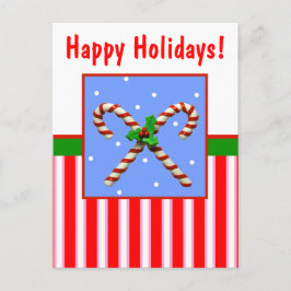 Cartão Postal De Festividades Candy Cane