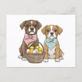 Cartão Postal De Festividades Caninos da páscoa