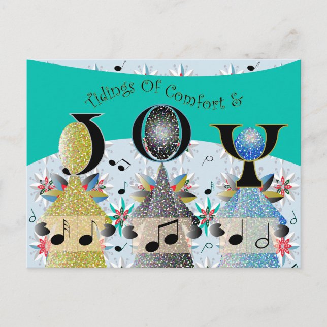 Cartão Postal De Festividades Cantores de Anjos das Carolers de Natal (Frente)