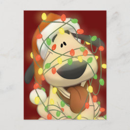Cartão Postal De Festividades Cão do Natal