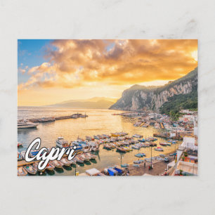 Cartão Postal De Festividades Capri, Mar Tirreno, Itália