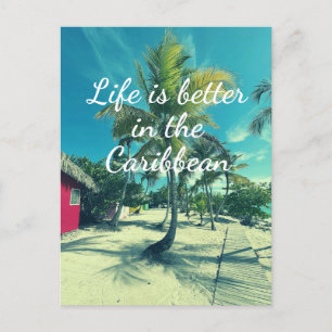 Cartão Postal De Festividades Caribe a vida