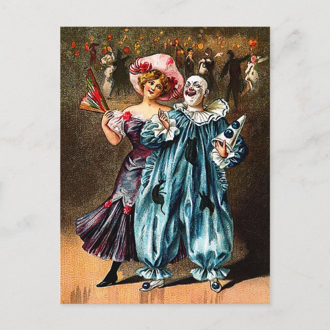 Cartão Postal De Festividades Carnaval: Camaradas alegres (Frente)