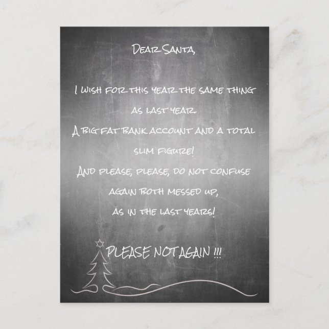 Cartão Postal De Festividades Caros bons Papais noeis (Frente)