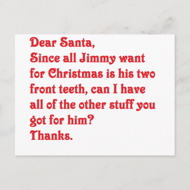 Cartão Postal De Festividades Caros Papais noeis (Frente)