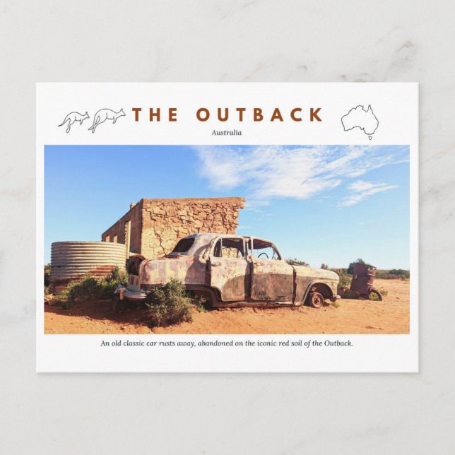 Cartão Postal De Festividades Carro Abandonado (Frente)