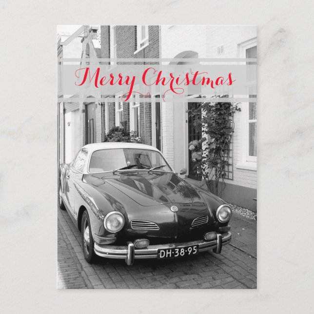 Cartão Postal De Festividades Carro Clássico Karmann Ghia (Frente)