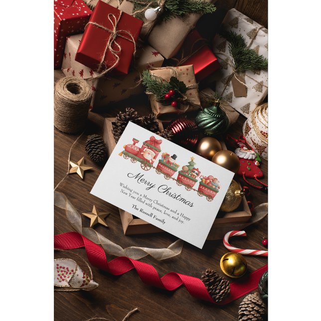 Cartão Postal De Festividades Carro De Comboio Com Papais noeis E Amigos (Criador carregado)