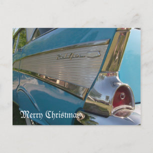Cartão Postal De Festividades Cartão 1957 do Feliz Natal do cartão de Chevy