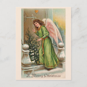Cartão Postal De Festividades Cartão Clássico de Natais vintages Bonitos