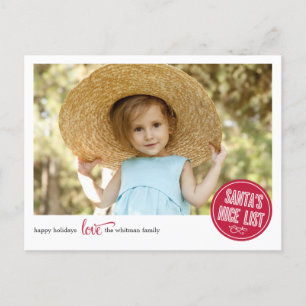 Cartão Postal De Festividades Cartão com fotos de Feriado da Lista Nice de papai